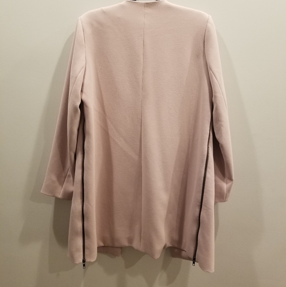 Pink Side Zippers Long Coat - Picture 3 of 11